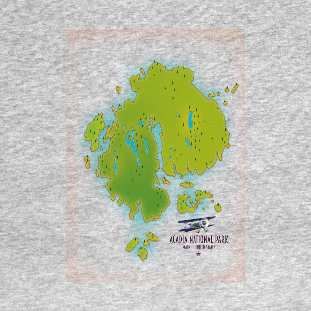 Acadia national park Map by nickemporium1